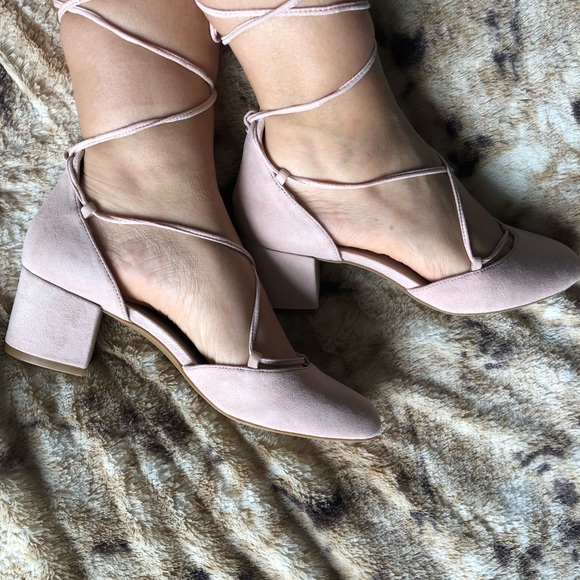 SHIPS FREE! 👈 NEW block heel lace up SUEDE shoes - Picture 2 of 12